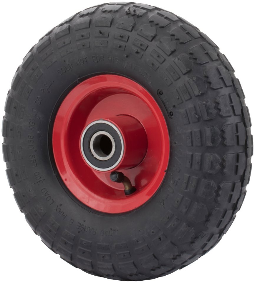 WALTECO Nafukovací kolo, průměr 260 mm, průměr osy 20 mm, nosnost 100 kg