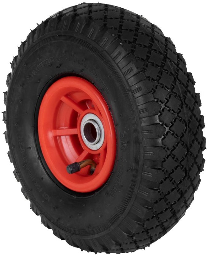 WALTECO Nafukovací kolo, průměr 260 mm, průměr osy 20 mm, nosnost 200 kg