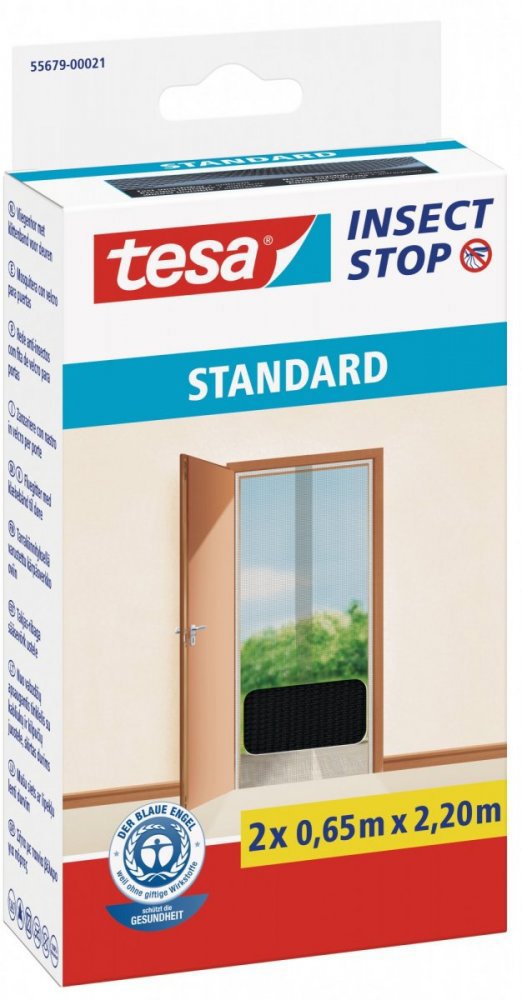 TESA Síť proti hmyzu STANDARD, do dveří, antracitová, 2 × 0,65 m × 2,2 m