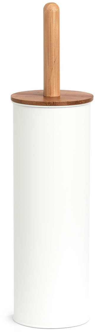 ZELLER WC Štětka bílá, bambus 10 × 38,4 cm