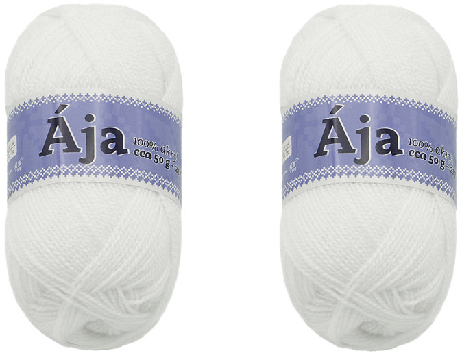 BELLATEX SET 2 ks Příze Ája NGM 50 g, 900 bílá