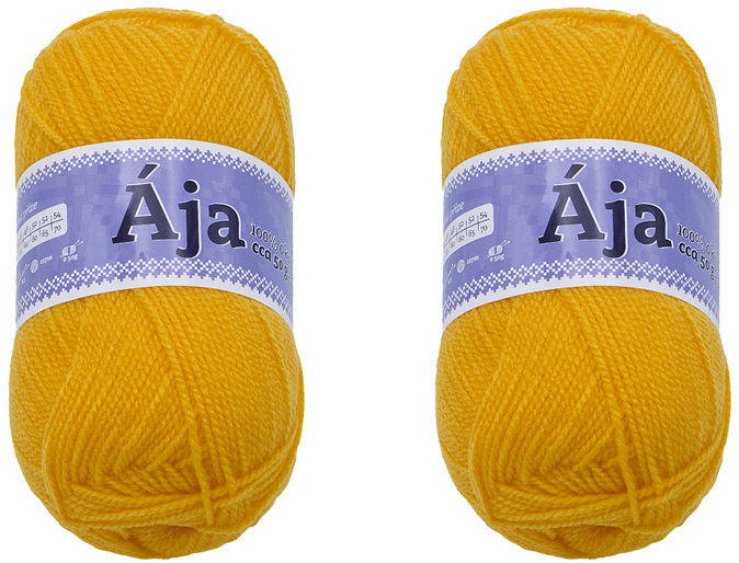BELLATEX SET 2 ks Příze Ája NGM 50 g, 929 žlutá