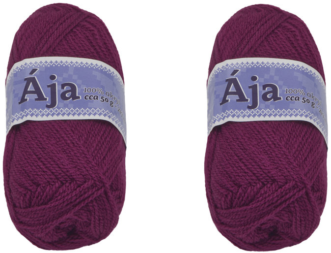 BELLATEX SET 2 ks Příze Ája NGM 50 g, 952 tmavá burgundy