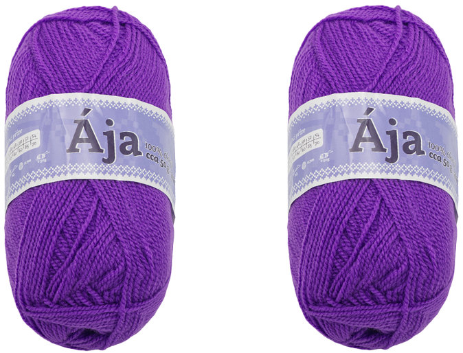 BELLATEX SET 2 ks Příze Ája NGM 50 g, 959 fialová