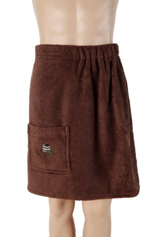UAB Namu Tekstile Pánský kilt do sauny 55 × 150 cm, hnědý, 100% bavlna