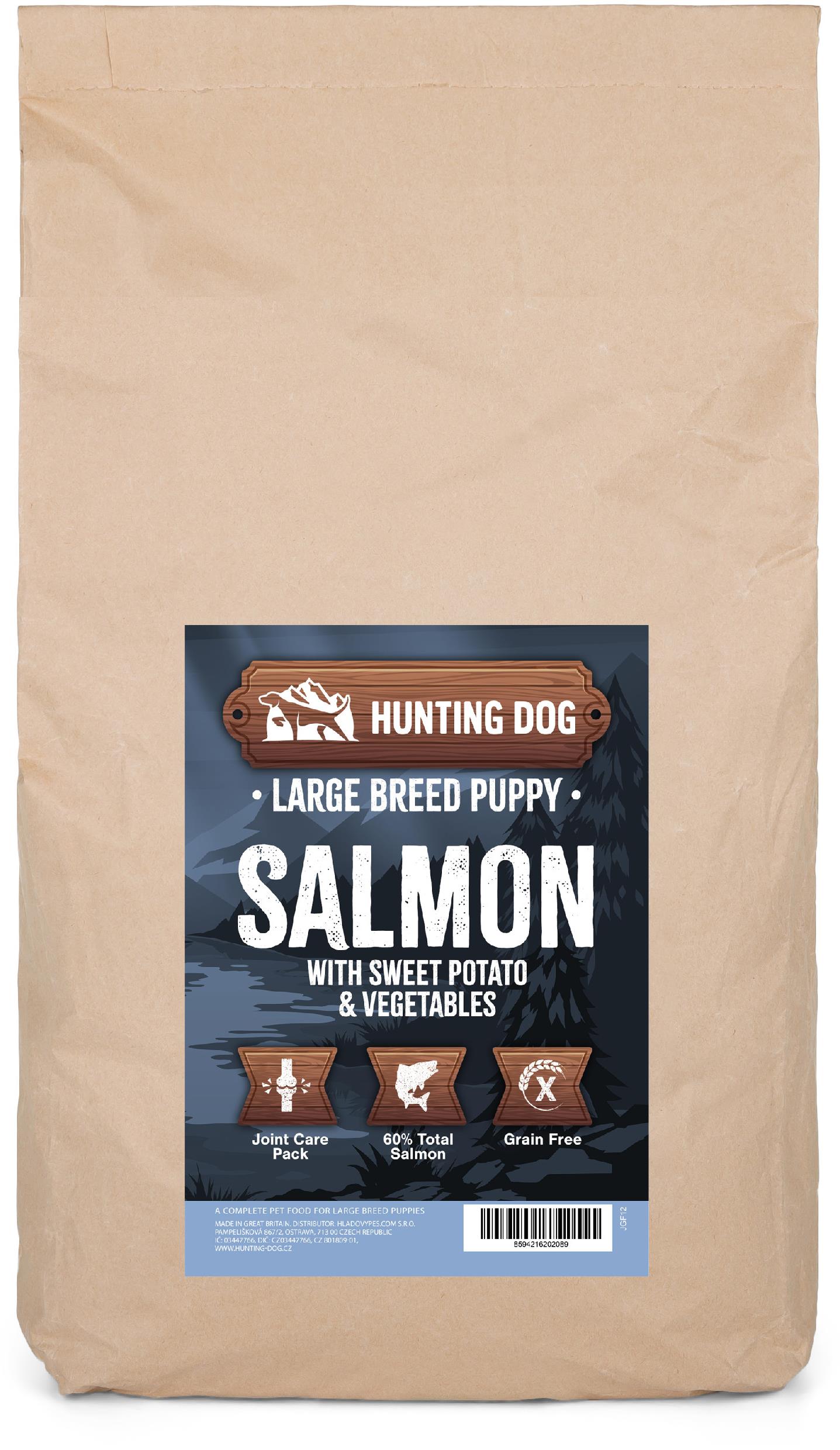 Hunting Dog - Losos se zeleninou pro štěňata velkých plemen 12 kg