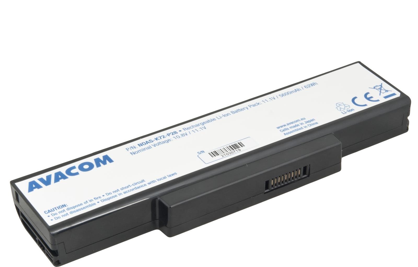 AVACOM pro Asus A72/K72/N71/N73/X77 Li-Ion 11,1V 5600mAh