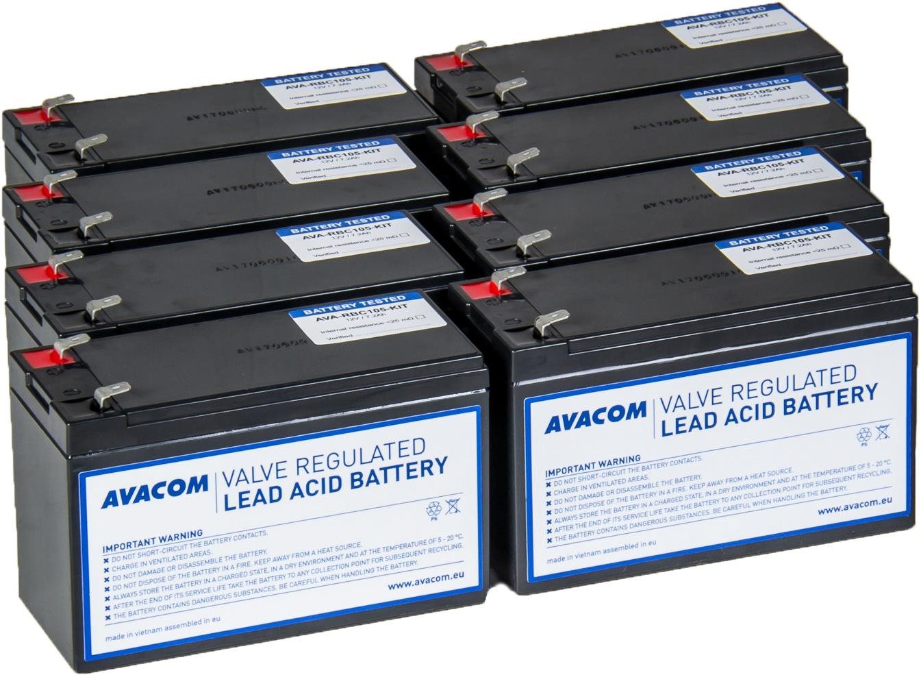 Avacom bateriový kit pro renovaci RBC105 (8ks baterií)