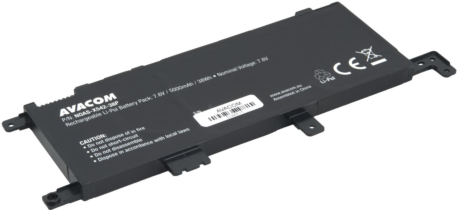 Avacom pro Asus VivoBook 15 X542UF X542UQ Li-Pol 7,6V 5000mAh 38Wh