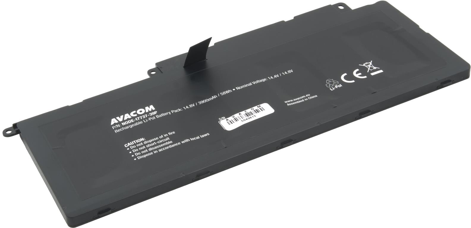 Avacom pro Dell Inspiron 7537, 7737 Li-Pol 14,8V 3900mAh 58Wh