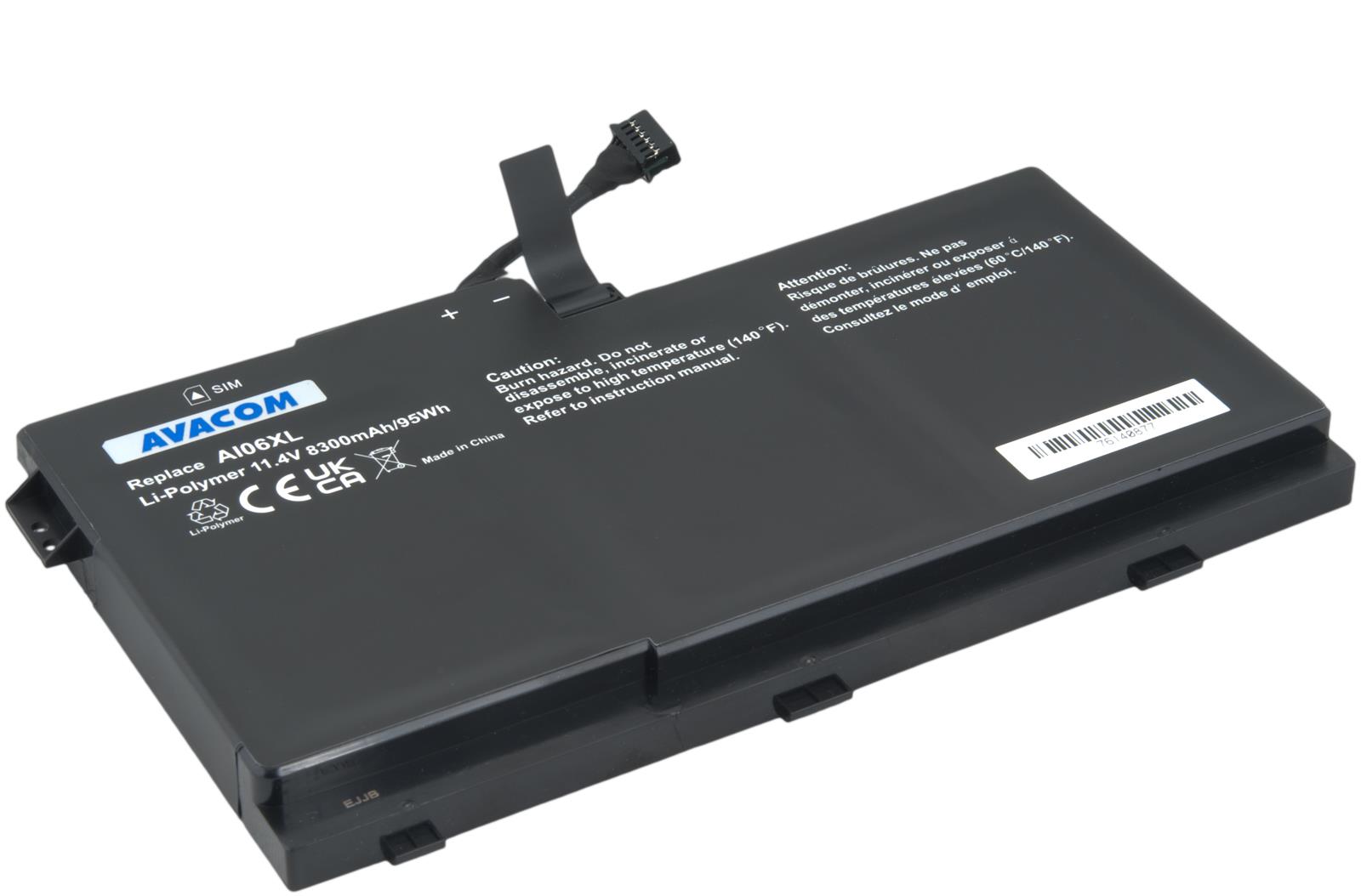 Avacom AI06XL pro HP Zbook 17 G3 Li-Pol 11,4V 8300mAh 95Wh