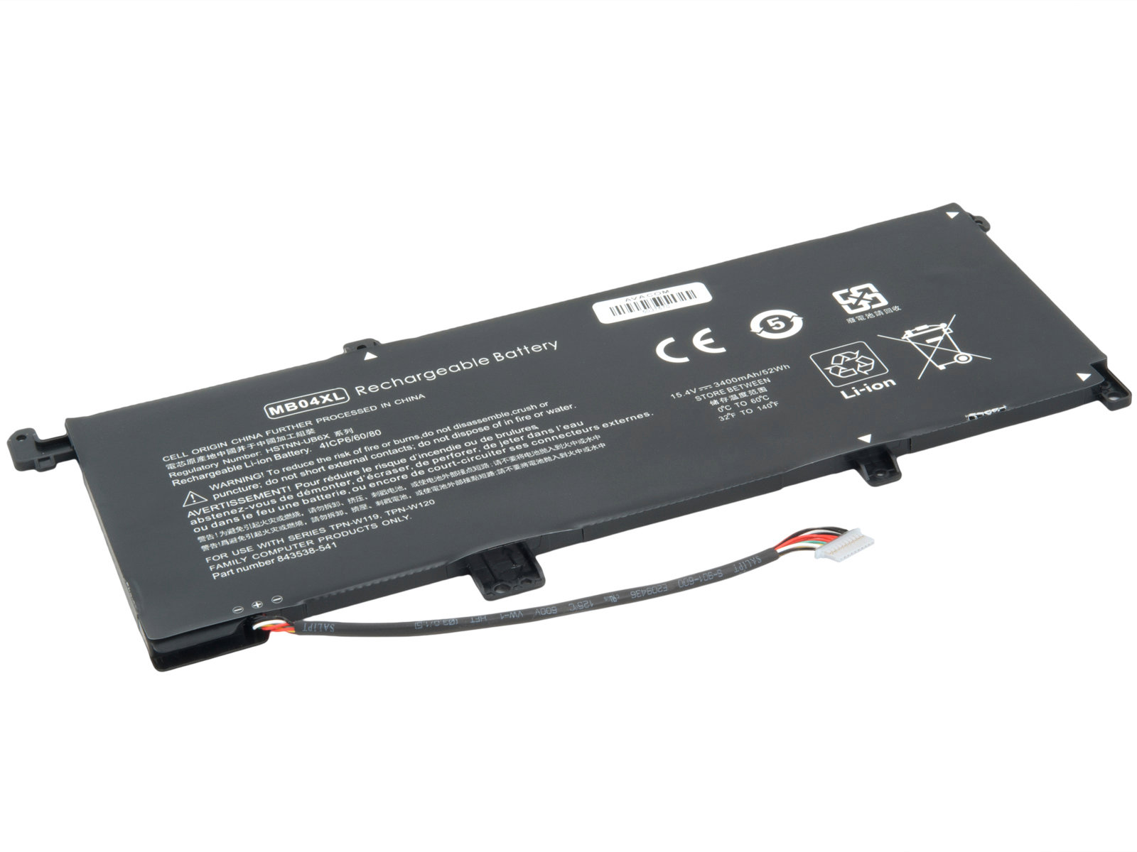 AVACOM MB04XL pro HP Envy 15-aq series Li-Pol 15,4V 3400mAh 52Wh
