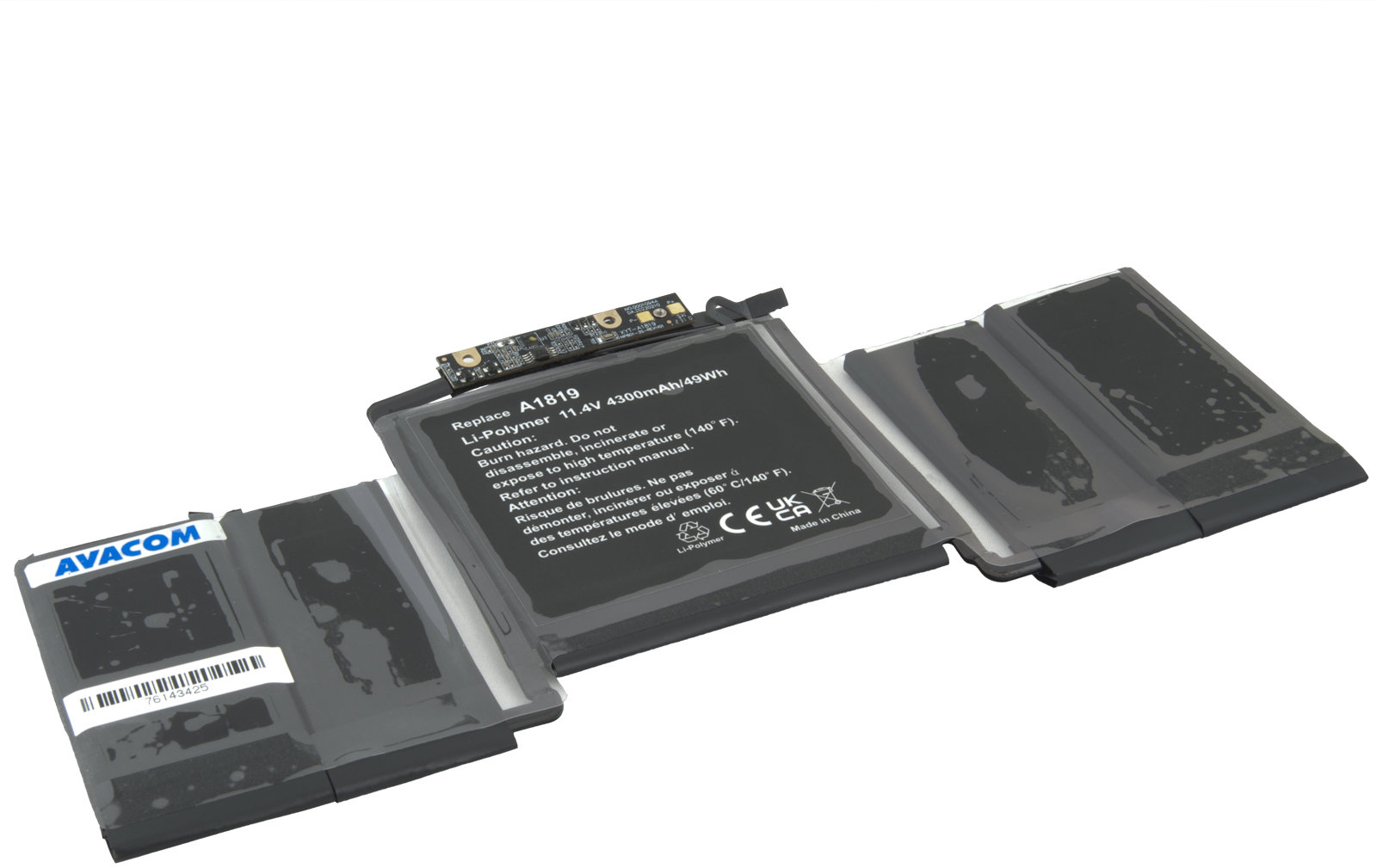 AVACOM pro Apple MacBook Pro 13" A1706 Li-Pol 11,4V 4300mAh 49Wh - A1819