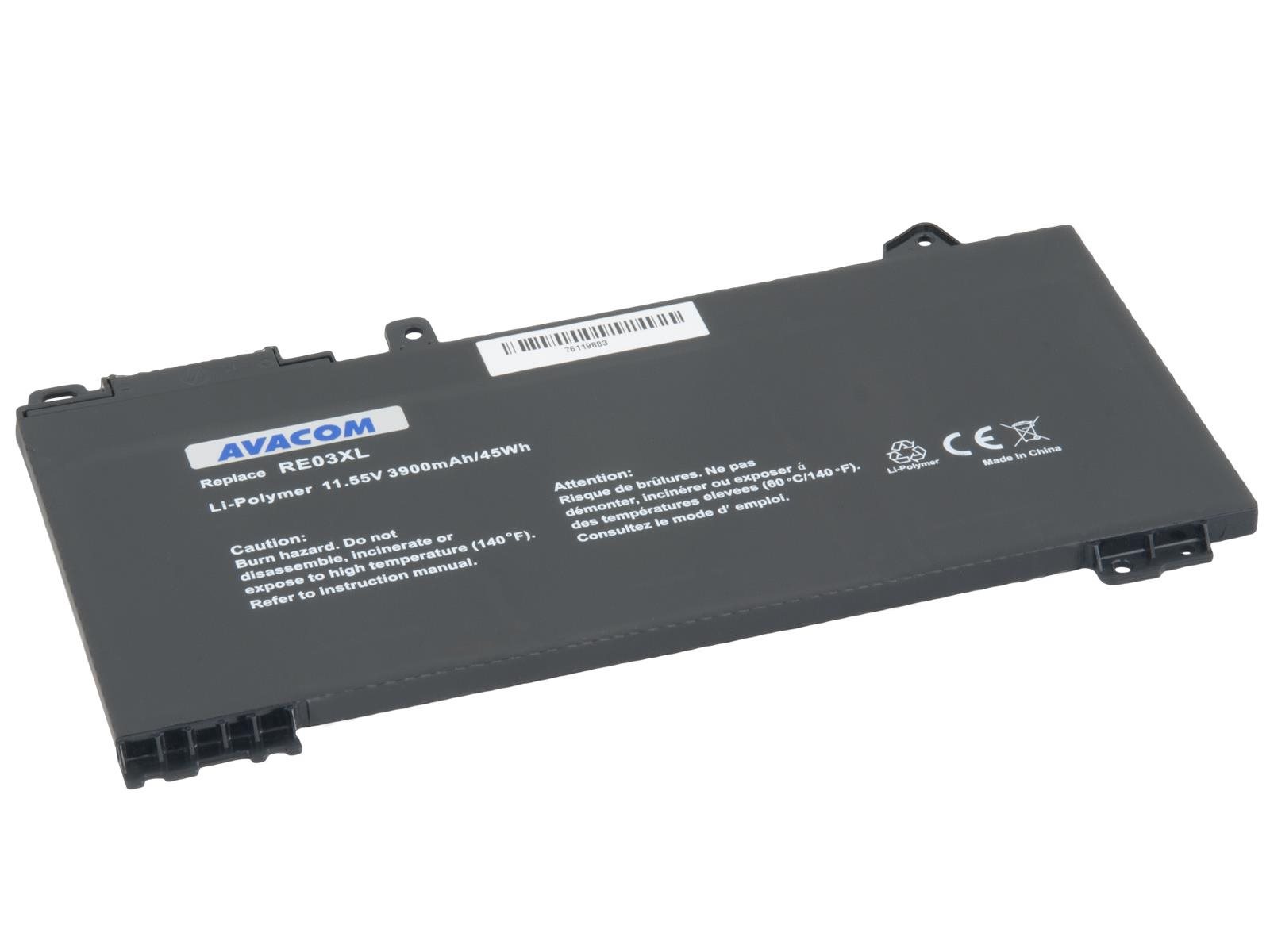 Avacom RE03XL pro HP Probook 430, 440, 450 G6 Li-Pol 11,55 V 3900 mAh
