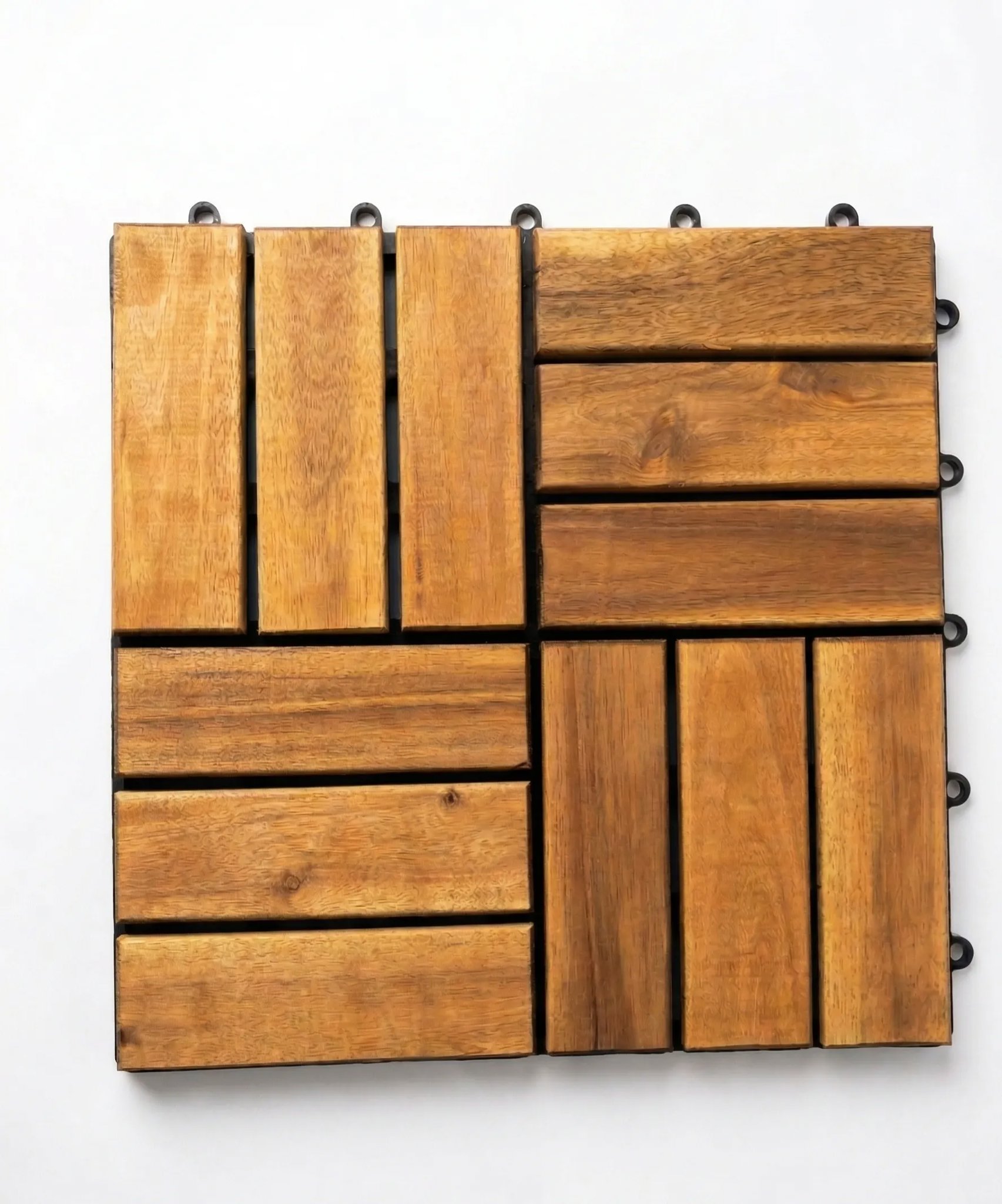 Ice Wood Akáciové dřevěné dlaždice 30 × 30 cm 11 ks, teak