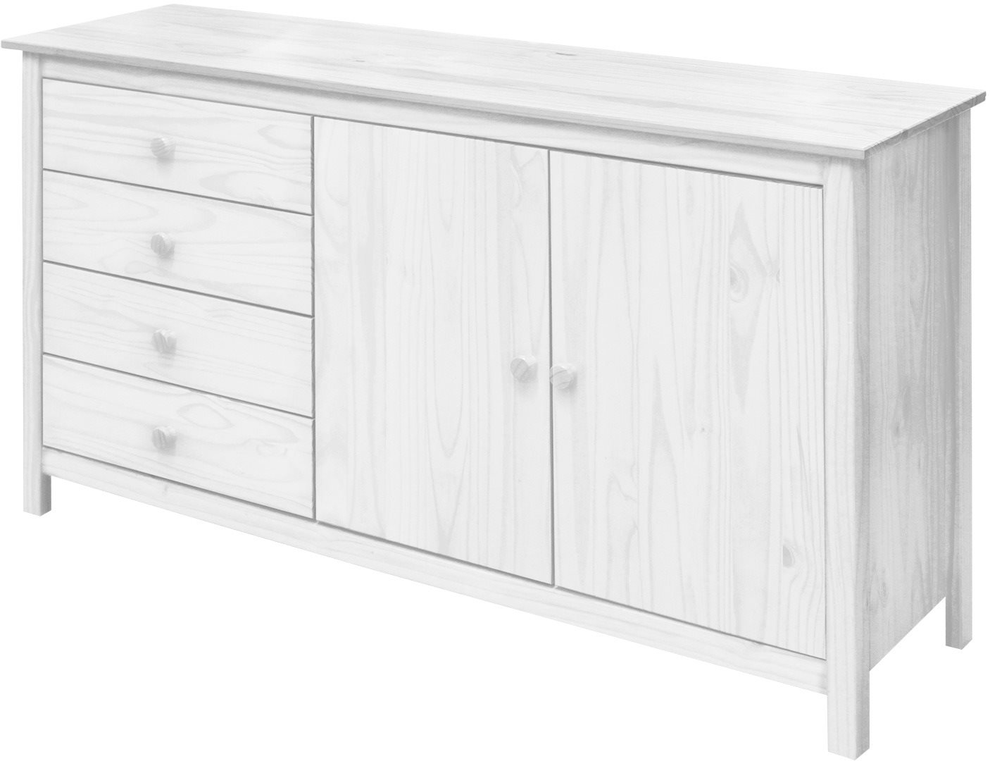 IDEA Komoda 2 dveře + 4 zásuvky TORINO bílá