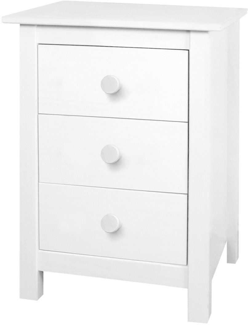 IDEA Komoda 3 zásuvky TORINO bílá