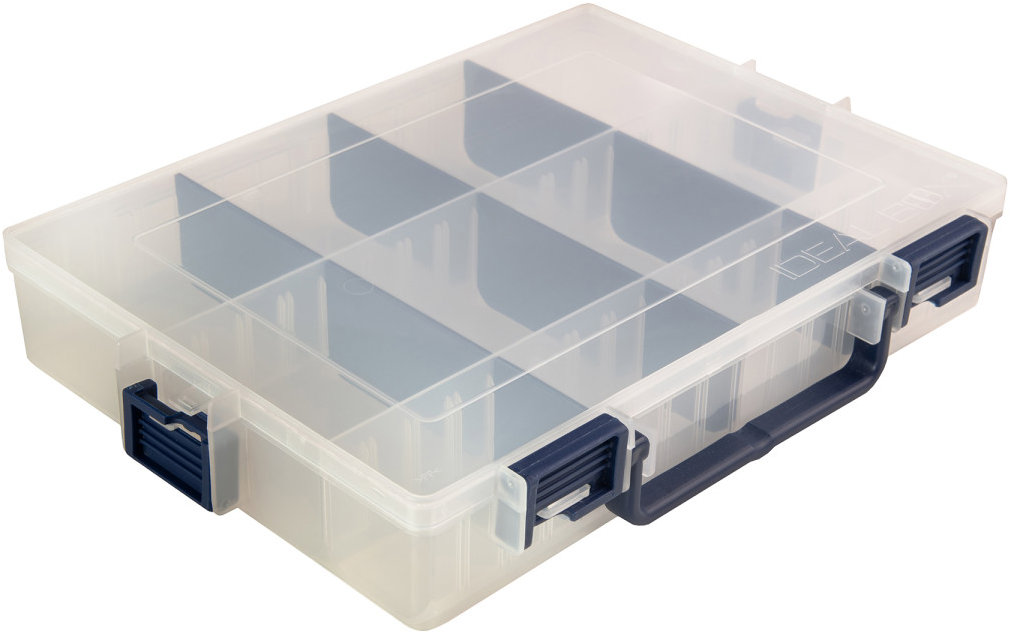 IDEAL BOX Plastový organizér XL - transparentní/tm. modrá