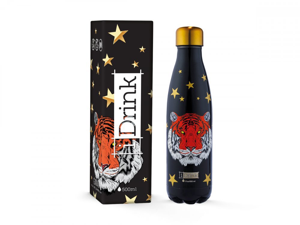 iDRINK Termoláhev z nerezové oceli, tygr 500 ml