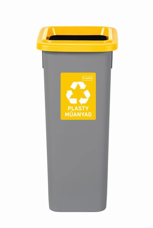 Igotrend, 713001 Koš na tříděný odpad 20 l, FIT BIN šedo/žlutý