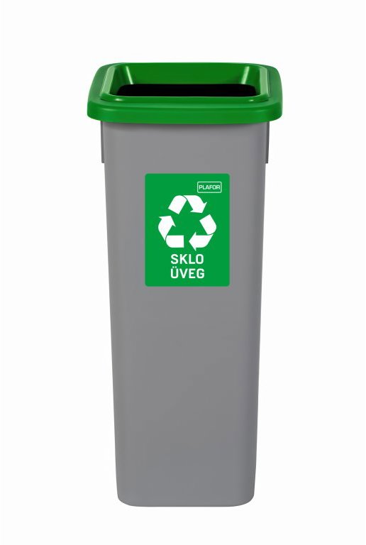 Igotrend, 713002 Koš na tříděný odpad 20 l, FIT BIN šedo/zelený