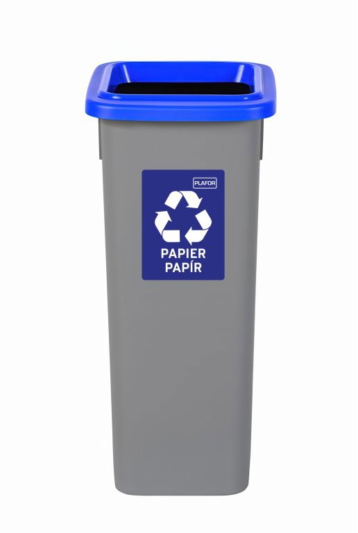 Igotrend, 713003 Koš na tříděný odpad 20 l, FIT BIN šedo/modrý