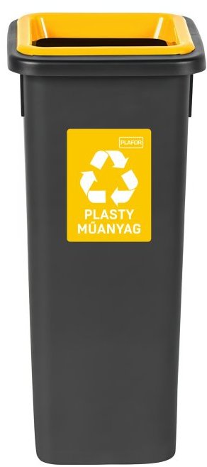 Igotrend, 714001 Koš na tříděný odpad 20 l, FIT BIN černo/žlutý