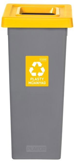 Igotrend, 719001 Koš na tříděný odpad 53 l, FIT BIN šedo/žlutý