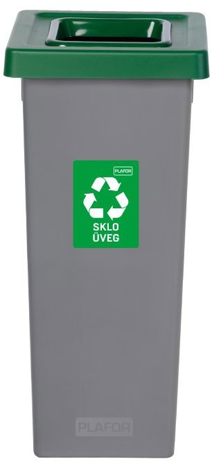 Igotrend, 719002 Koš na tříděný odpad 53 l, FIT BIN šedo/zelený