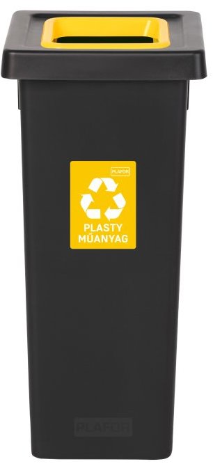 Igotrend, 720001 Koš na tříděný odpad 53 l, FIT BIN černo/žlutý