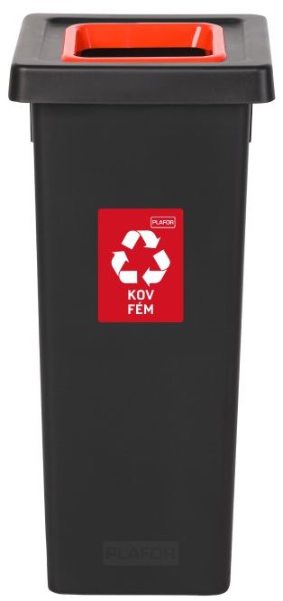 Igotrend, 720004 Koš na tříděný odpad 53 l, FIT BIN černo/červená