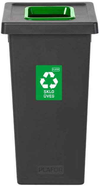 Igotrend, 724002 Koš na tříděný odpad 75 l, FIT BIN černo/zelený