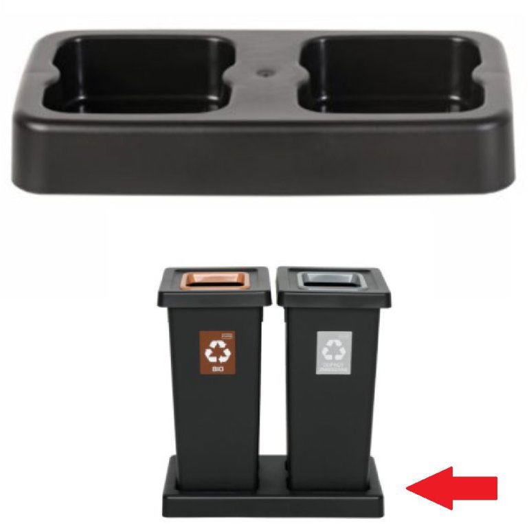 Igotrend, 827001 Podstavec UH FIT BIN 2 × 53 l černý