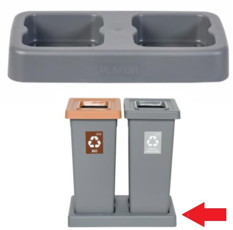 Igotrend, 827002 Podstavec UH FIT BIN 2 × 53 l šedý