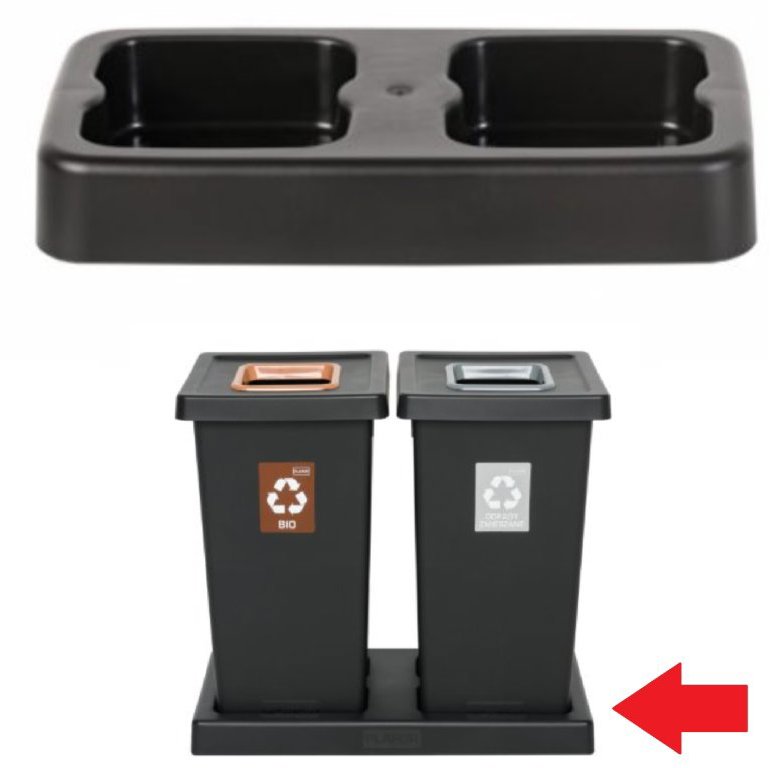 Igotrend, 826001 Podstavec UH FIT BIN 2 × 75 l černý
