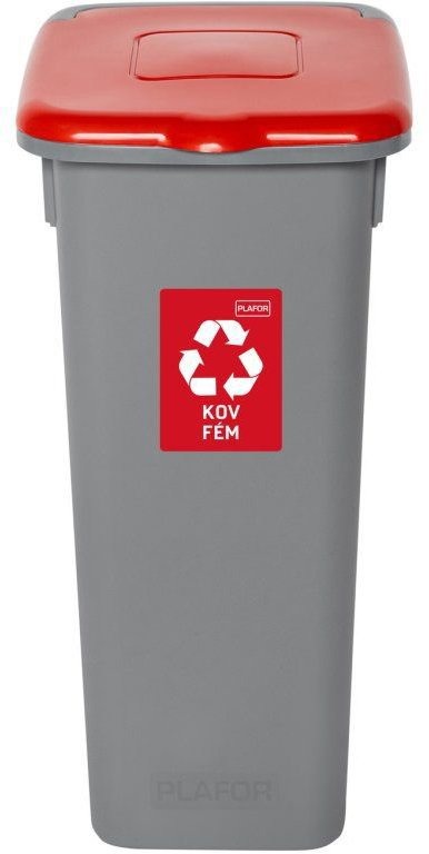 Igotrend Koš separ. odpad 53 l FLAP BIN šedý/červený