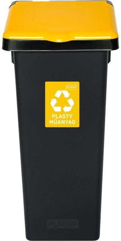 Igotrend Koš separ. odpad 53 L FLAP BIN černý/žlutý