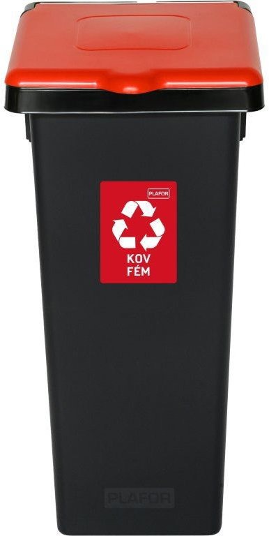 Igotrend Koš separ. odpad 53 l FLAP BIN černý/červený