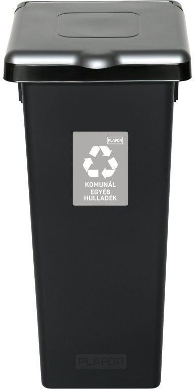Igotrend Koš separ. odpad 53 l FLAP BIN černý/stříbrný