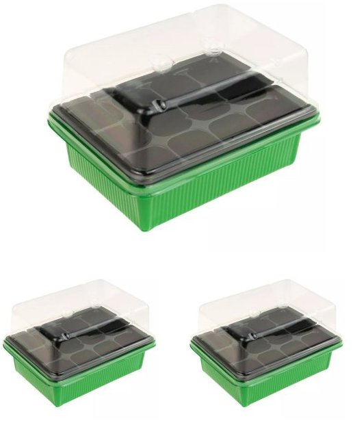 Igotrend Minipařeniště až pro 12 sazenic, set 3 ks