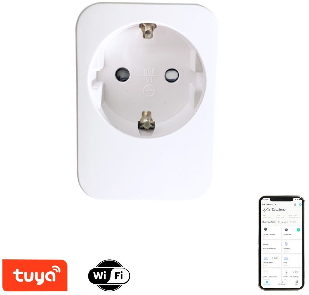 IMMAX NEO LITE Smart vnitřní zásuvka v2 bez kolíku, typ F, WiFi