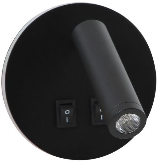 IMMAX GOAL 2 vypínače, LED, 6W, černá