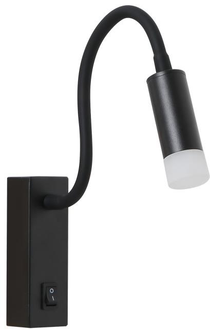 IMMAX GOAL s vypínačem, LED, 3W, černá s akrylem