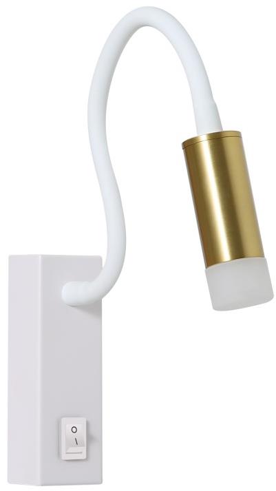 IMMAX GOAL  s vypínačem, LED, 3W, bílá/zlatá s akrylem