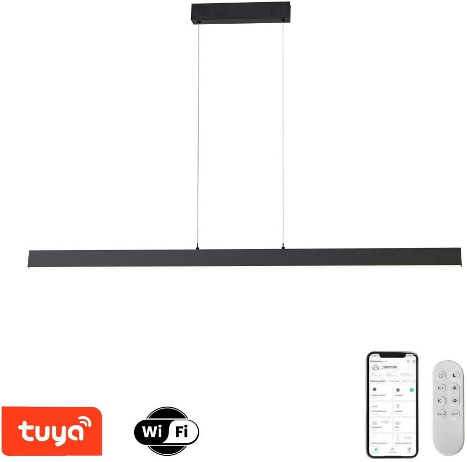 IMMAX NEO LITE TRIANGOLO Smart závěsné svítidlo černé 125 cm, 28 W, Tuya WiFi s BEACON