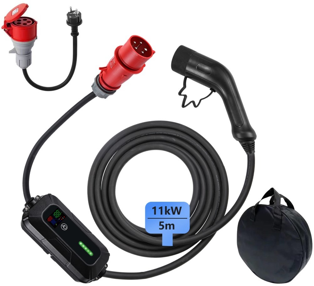 IMMAX Cestovní nabíjecí stanice pro elektromobily EV/PHEV AC Type 2 11 kW