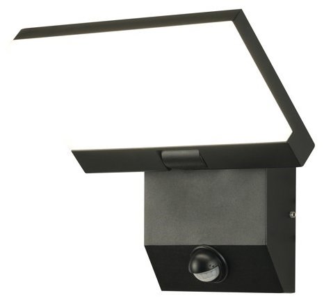IMMAX MODERN venkovní nástěnné s PIR čidlem, 18W, 1278 lm, IP65, černé