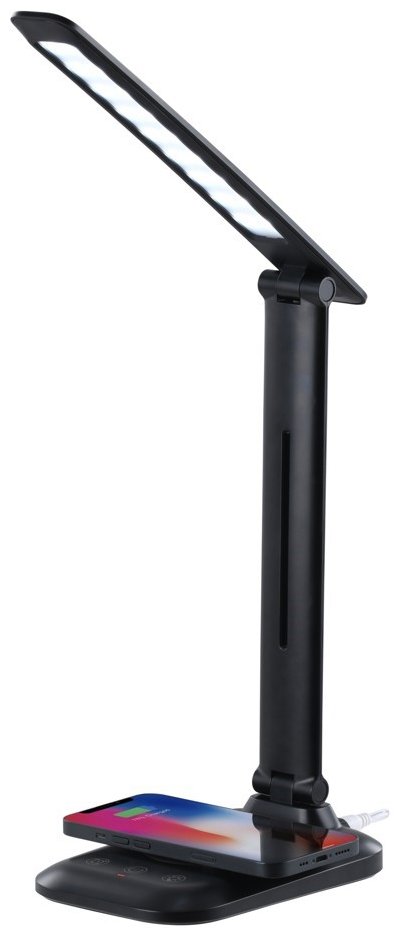 IMMAX LUMI LED s Qi bezdrátovým nabíjením, černá