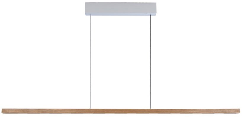 IMMAX NEO-MADEIRA lineár, jasan. dřevo, 157 cm, 37W, 3000K, na lanku, stmívatelné senzorem