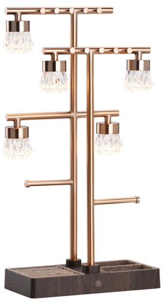 IMMAX 2v1 LUMITREE s organizérem na šperky, rose gold